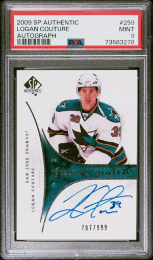 2009 SP Authentic Logan Couture #259 Future Watch Auto 787/999 PSA 9 MINT front